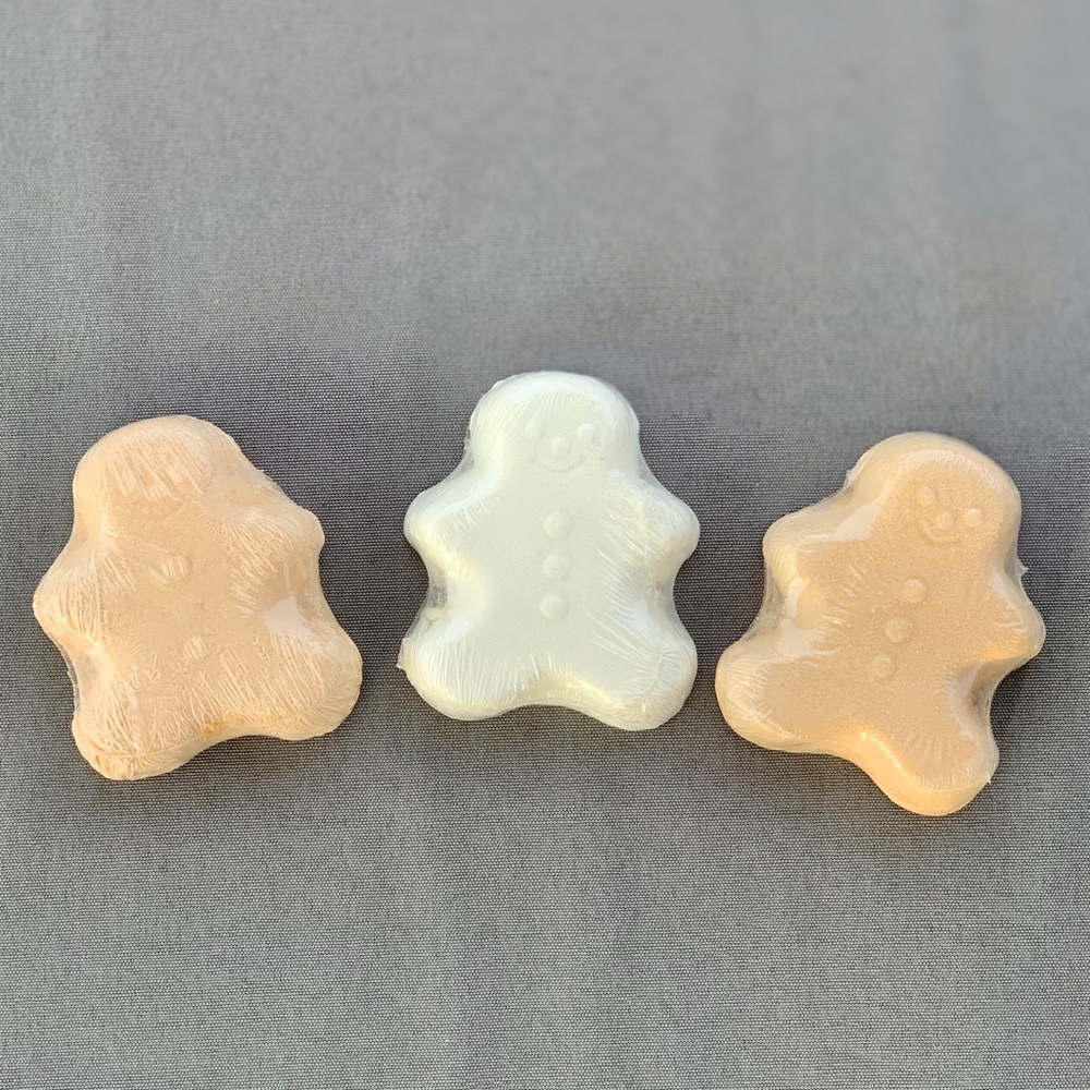 Gingerbread Man Shaped Bath Bombs ~ Set of 3